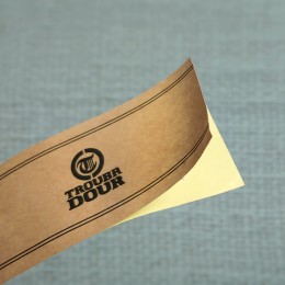 [크라프트 스티커] 사각재단형 스티커 90x50mm