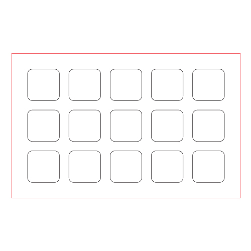 [일반스티커] 정사각 라운드 스티커 10x10mm(1세트 15개)