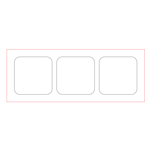 [일반스티커] 정사각 라운드 스티커 25x25mm(1세트 3개)