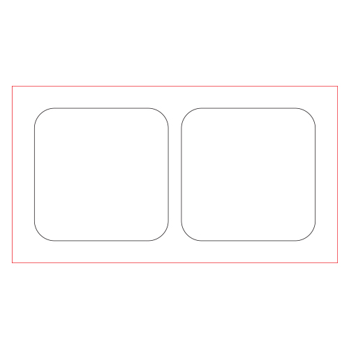 [일반스티커] 정사각 라운드 스티커 40x40mm(1세트 2개)