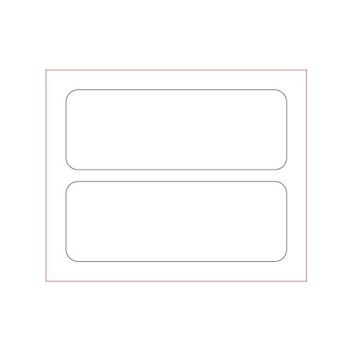 [일반스티커] 직사각 라운드 스티커 55x20mm (1세트 2개)