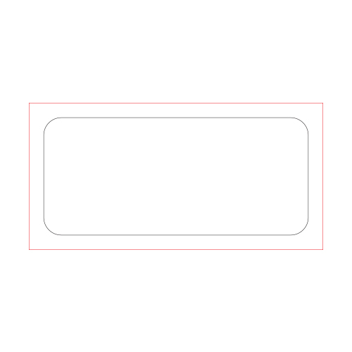 [일반스티커] 직사각 라운드 스티커 90x40mm