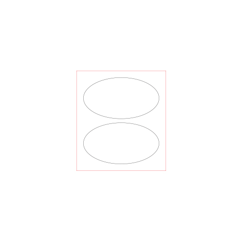 [일반스티커] 타원형 스티커 55x30mm (1세트 2개)